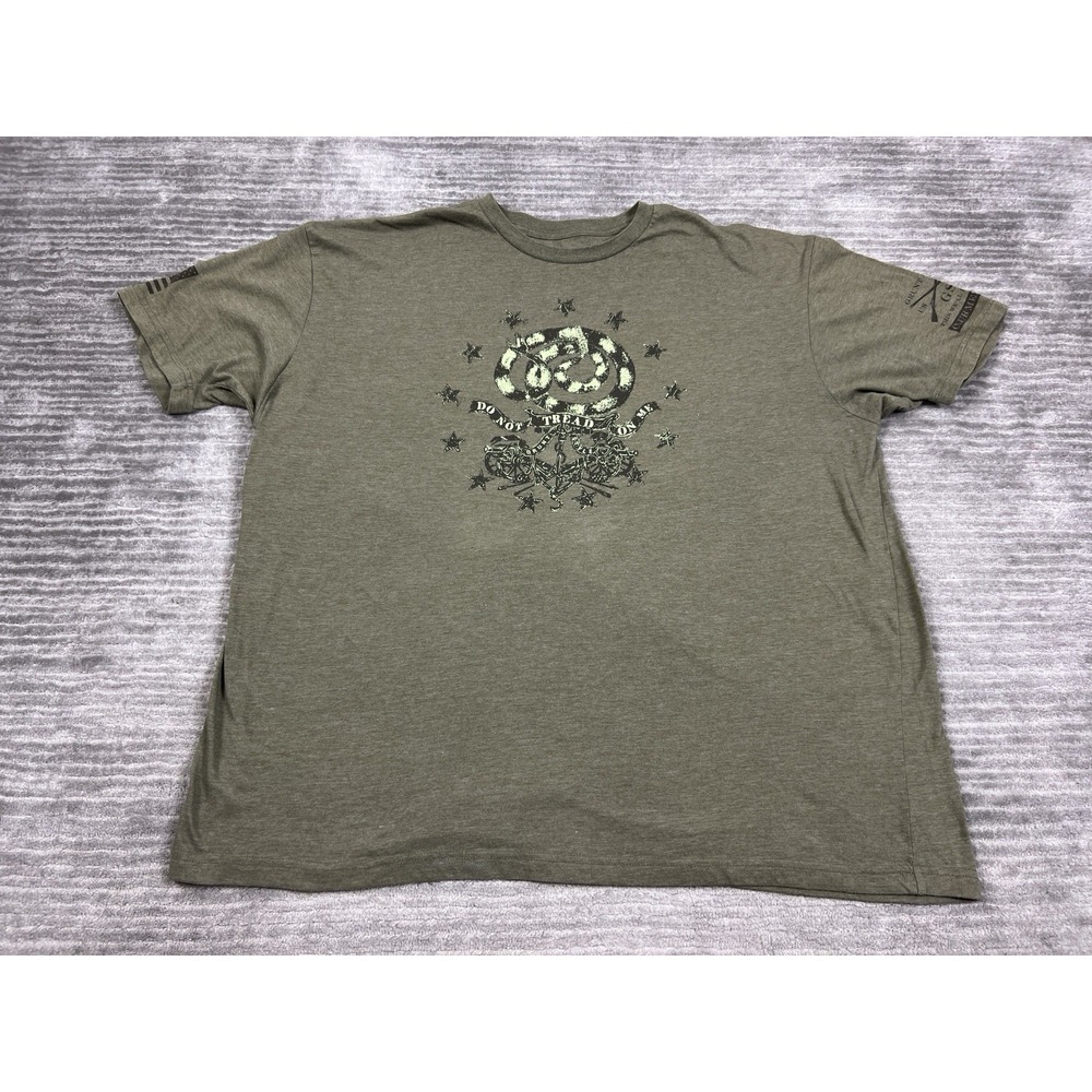 Grunt Style Shirt Mens 3XL‎ Green Short Sleeve Graphic Do Not Thread on Me